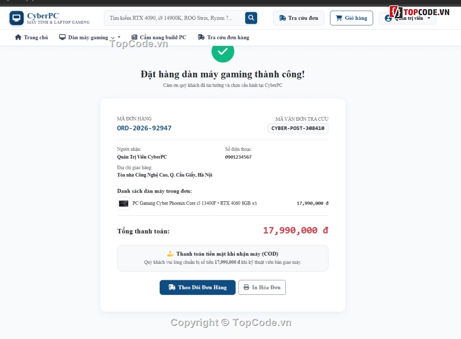 website bán máy tính,bán website,web máy tính